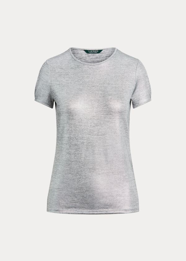 Women's Ralph Lauren Metallic T Shirts | 756081MFU